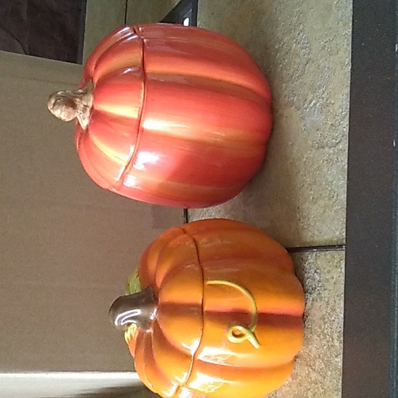 Decorative Ceramic Pumpkin Containers - Picture 7 of 7